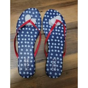 Lauren Conrad Americana Flip Flops Size 9